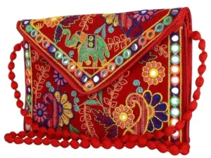 Clutch Bags for Women Jaipuri Rajasthani Handmade Embroidery Mirror Work Stylish