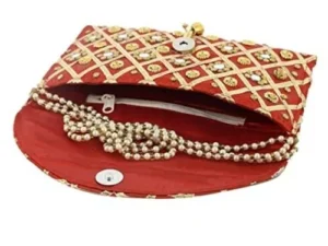 Women’s Mirror work Clutch Bag, Evening Party Indian Style Clutch Purse, Gift