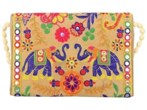 Clutch Bags for Women Jaipuri Rajasthani Handmade Embroidery Mirror Work Stylish