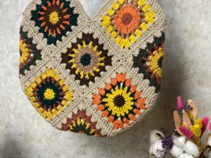 Granny Square Bag, Woman Purse, Crochet Bag, Gift For Birthday, Boho bag, Hobo Bag, Bohemian Women’s Bag, Sun Flower Bag, Handmade Bag, Gift