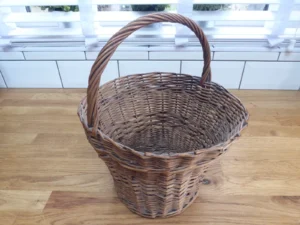 intage Handmade Wicker Basket