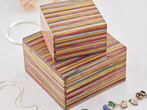 Multicoloured Mango Wood Trinket Box – Jewelry Box – Keepsake Box – Bits and Bobs Box -Jewellery Box Storage