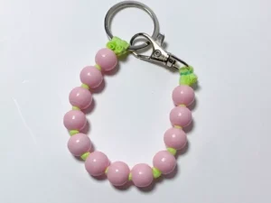 Handmade Acrylic Keyring Beaded Key Chain Beads Bracelet Pendant Bag Keychain