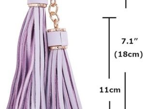 5.9” 8pcs PU Leather Tassel With Lobster Swivel, Keychain For Handbag Phone Car Key Jewelry DIY GD189