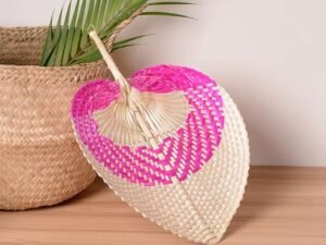 Natural Bamboo Raffia Fans, 5 Pcsk Bamboo Fans Handheld for Summer Cooling Supplies Home Wall Decor Wedding Party