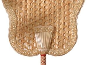 Natural Bamboo Raffia Hand Fans – Chinese Style Handwoven Fan – 2 Pcs