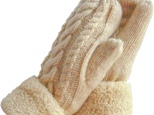 Women’s Winter Gloves – Cozy Wool Knit Mittens with Warm Lining