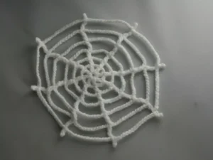 Handmade LARGE Crochet Web Applique – Halloween Motif Decoration