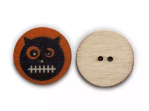 50pcs Halloween Theme Wood button Sewing Scrapboo Clothing Crafts Handmade 25mm