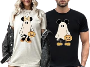 Retro Vintage Halloween Couple and Family Matching Shirts – Trendy and Fun Halloween Tees for Women and Men