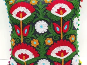 Multicolour Suzani Cushion Cover Mexican Throws Embroidered Pillow Cover