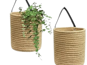 Goodpick 2-Pack Jute Hanging Baskets