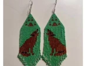 Tribal Earrings Native Large Boho American Seed Beads Handmade Earring