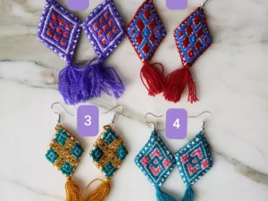 NEW Mexican Tassel Earrings Handmade Oaxaca Mexico Handicrafts Gift