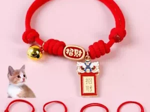 Chinese Style Braided Cat Collar Handmade Puppy Collar Pet Supplies