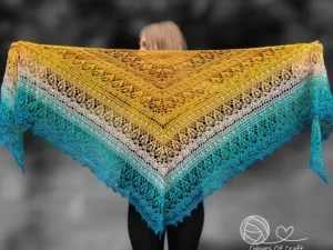 Handmade Ombre Cotton Shawl – “July Fields” – All-Season Shawl for Women