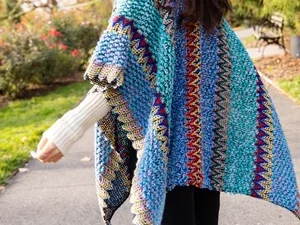 Bohemian Long Shawl – Winter Blanket Wrap with Tassel – Cozy Pashmina Crochet Wrap – Perfect Winter Gift for Her