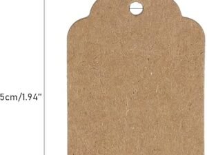 G2PLUS 1000PCS Price Tags,1.94″ X 1.29″ Kraft Paper Tags Clothes Size Tags Coupon Tags,Blank Market Tag with Box Package,Label Without String for Retail,Garage Sale,Clothing(Brown)