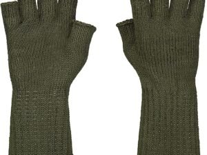 GI Wool Fingerless Gloves – Half Finger Outdoor Tactical Gloves for Hunting, Hiking, Cycling, and Climbing