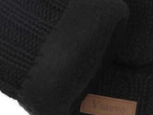 ViGrace Winter Knitted Convertible Fingerless Gloves Wool Mittens Warm Mitten Glove for Women and Men